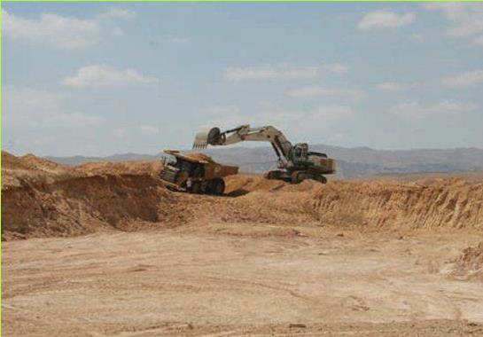 מכרה פוספטים פתוח בנחל צין בנגב, ישראל